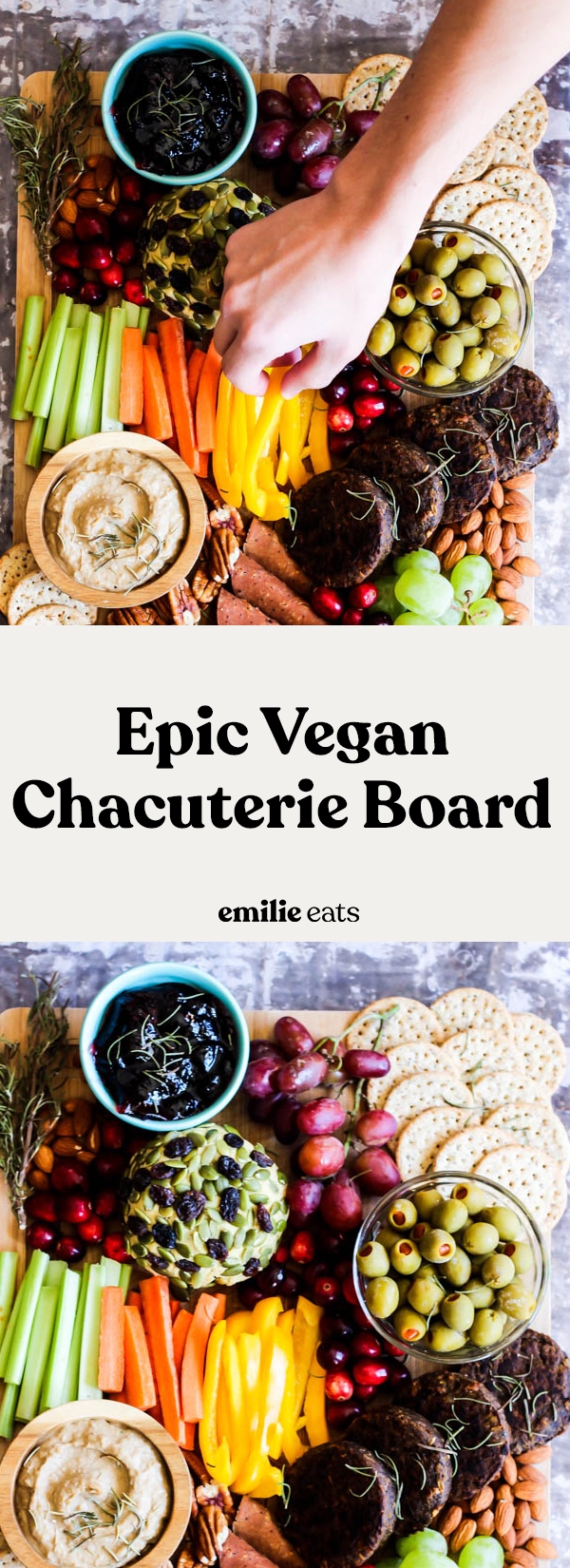 loaded with veggie meats, dairy-free cheese, fruit and