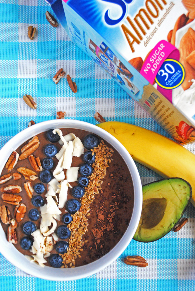 Chocolate Banana Avocado Smoothie Bowl | Emilie Eats