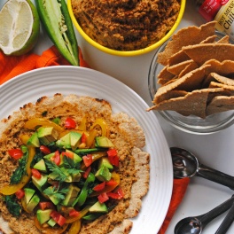 Put a little Mexican twist on traditional hummus with a little chipotle spice, paired with naturally gluten-free oat tortillas for a satisfying vegan meal.