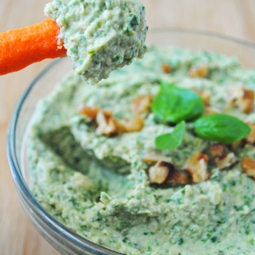 A combination of two delicious dips, this Kale Pesto Hummus is full of fresh basil flavor, plant-based protein from chickpeas, and your daily greens!