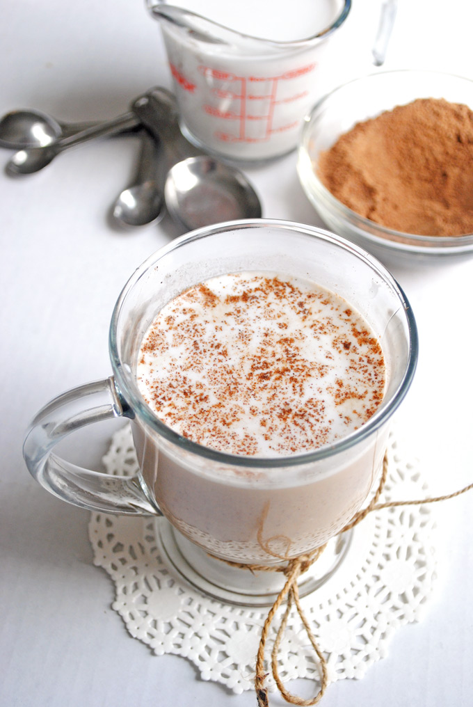 a chai tea latte topped with chai spices