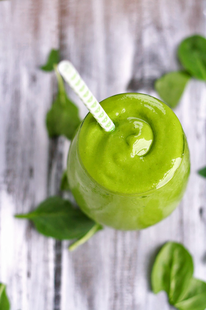 What better way to start eating healthier than with a green smoothie? This Banana Mango Avocado Green Smoothie is simple, creamy, and refreshing!