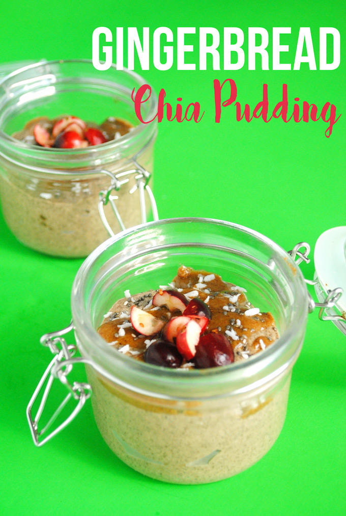Packed with healthy Omega-3s, this easy Gingerbread Chia Pudding is the perfect way to enjoy the classic flavors of gingerbread as a snack or dessert!