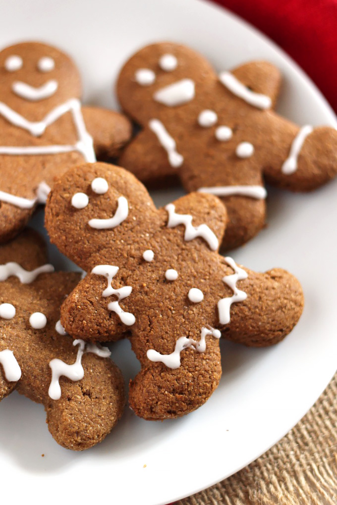 These adorable Vegan Gingerbread Cookies have that classic gingerbread spice and hint of sweetness, but they're whole wheat and made with real ingredients!