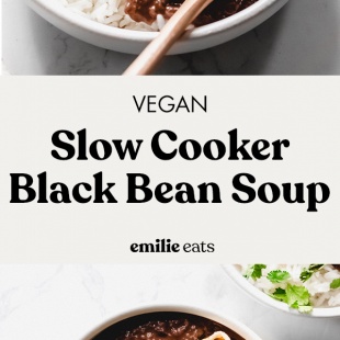 Vegan Slow Cooker Black Bean Soup