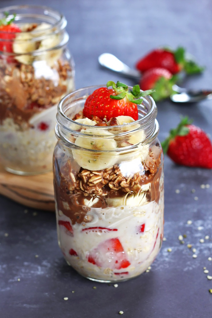 Put a fun twist on your breakfast with these Neapolitan Overnight Oats! They're sweet, easy to make, and a healthy alternative to the ice cream flavor. It's a breakfast win!