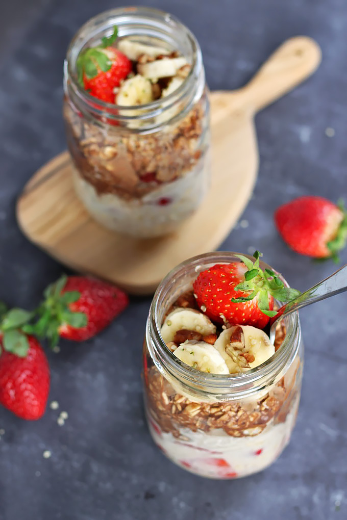 Put a fun twist on your breakfast with these Neapolitan Overnight Oats! They're sweet, easy to make, and a healthy alternative to the ice cream flavor. It's a breakfast win!