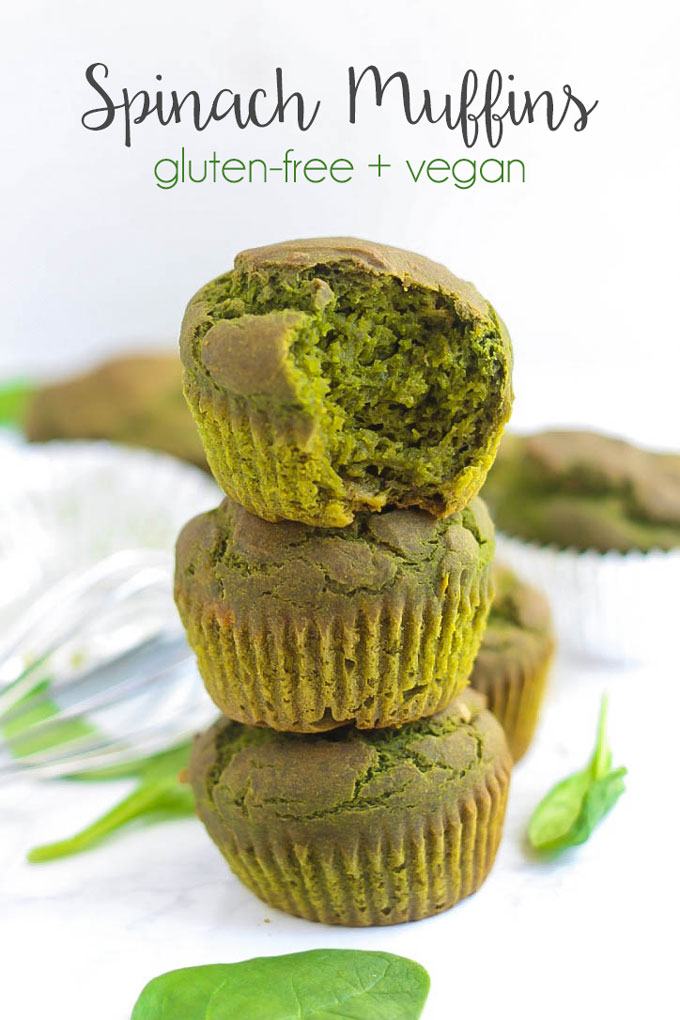 If you struggle to get your greens in, how about making some muffins? These vegan & gluten-free Spinach Muffins are packed with nutritious spinach you can't even taste.