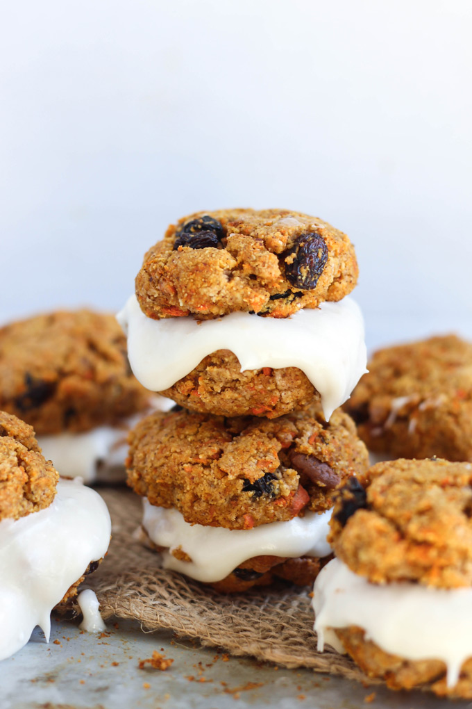 Put a spin on a classic dessert by making Inside Out Carrot Cake Cookies! They're vegan, gluten-free & full of the carrot cake deliciousness you love.