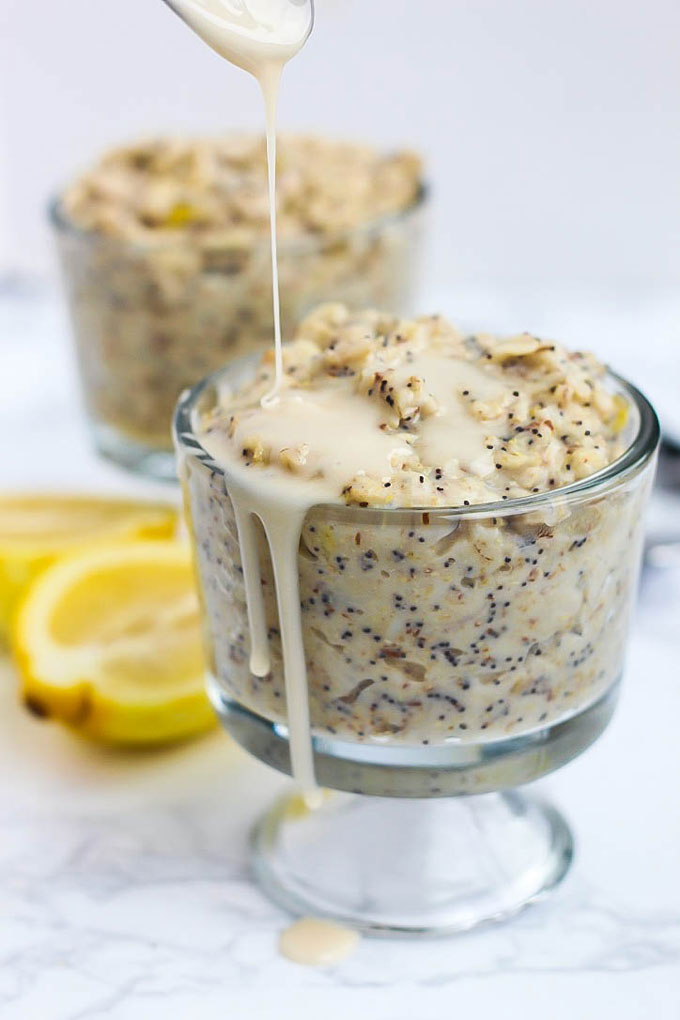 What's better than a warm bowl of oatmeal for breakfast? Oatmeal that tastes like a muffin! This Lemon Poppy Seed Oatmeal is bursting with lemon flavor.