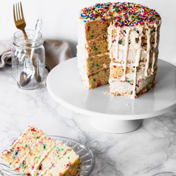 a vegan funfetti cake