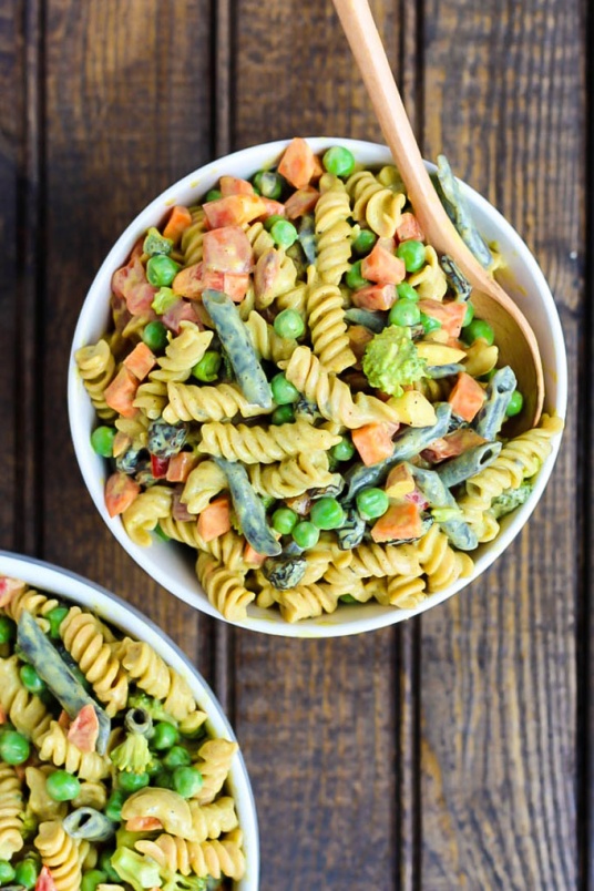 Vegan Curried Pasta Salad (gluten-free) – Emilie Eats