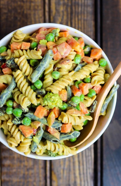 Vegan Curried Pasta Salad – Emilie Eats