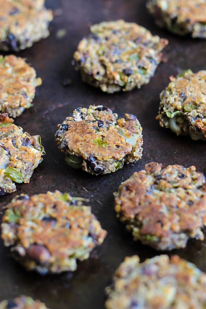 Hearty veggie burgers on sweet potato buns make these Vegan Sweet Potato Sliders a great party appetizer! Have fun with the toppings. Healthy & gluten-free!