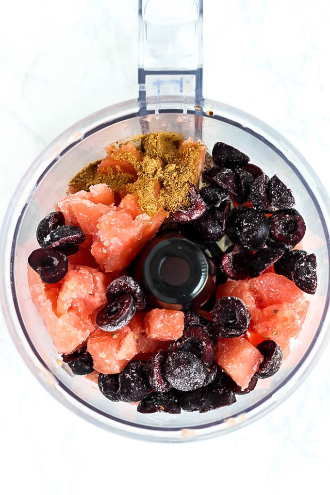 You only need three simple ingredients for this healthy & refreshing Cherry Watermelon Sorbet. A delicious, fruity treat that's vegan & gluten-free!