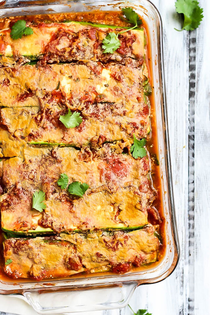 A lighter spin on a classic comfort food, this Vegan Zucchini Lasagna is filling & packed with vegetables. The tofu ricotta tastes just like the real stuff!