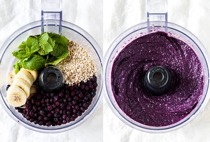 The fresh, fruity flavors in this Blueberry Mint Smoothie Bowl are irresistible! This smoothie makes a refreshing breakfast that's creamy and satisfying.