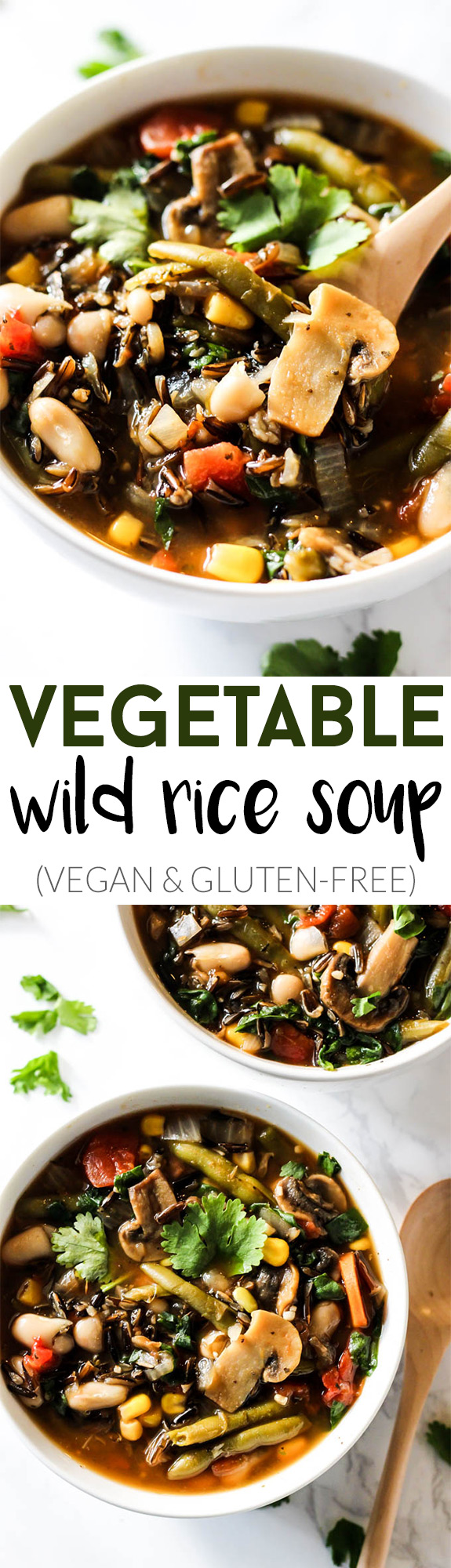 Load up on this cozy Vegetable Wild Rice Soup this winter! It's full of nutritious ingredients and will satisfy you on cold nights. Vegan & gluten-free!