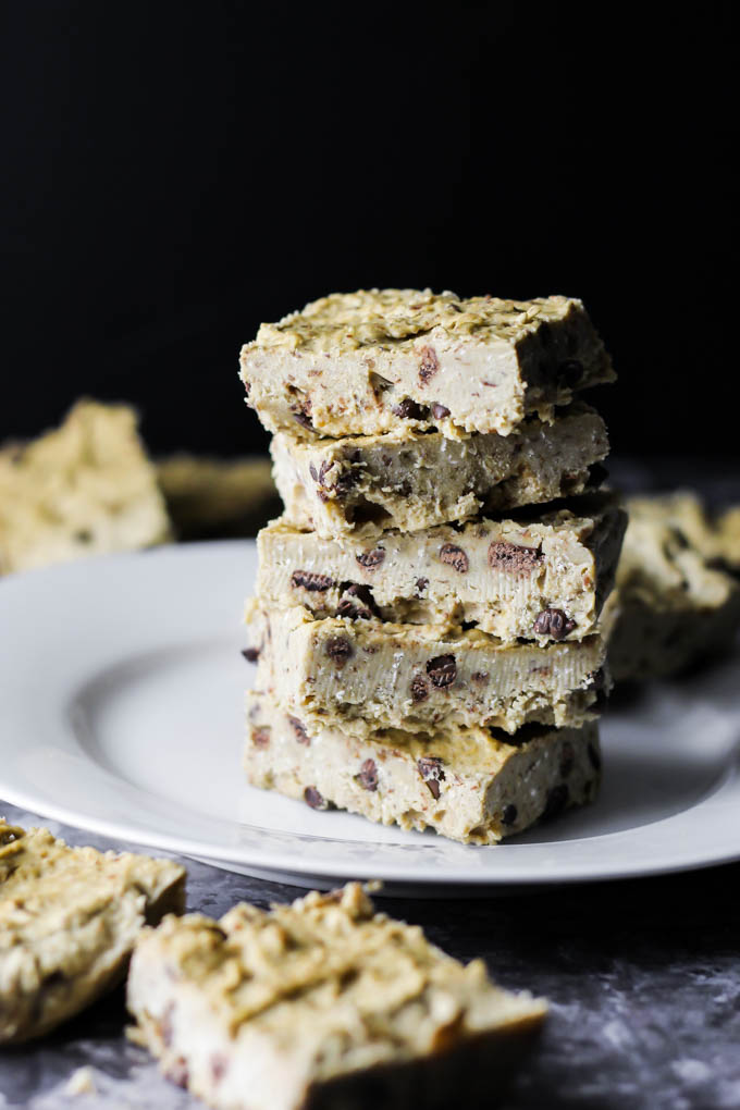 Yes, there's beans hiding in this Chickpea Cookie Dough Fudge! No baking required, vegan & gluten-free. A healthy dessert to satisfy your sweet tooth!