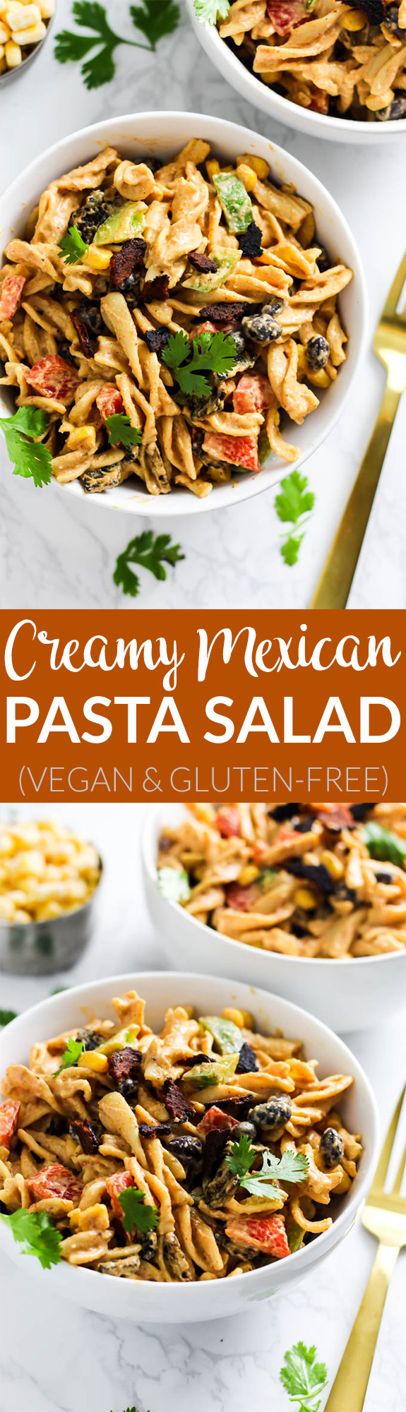 This Creamy Vegan Mexican Pasta Salad is packed with spicy flavor, vegetables and healthy fats to satisfy you at meal time. Only 30 minutes of prep time!
