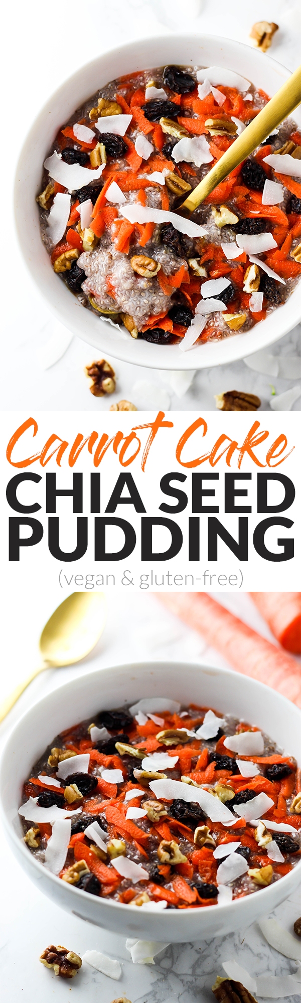Cake for breakfast? Of course! This Carrot Cake Chia Pudding is a decadent, healthy breakfast that will keep you satisfied all morning. Vegan & gluten-free!