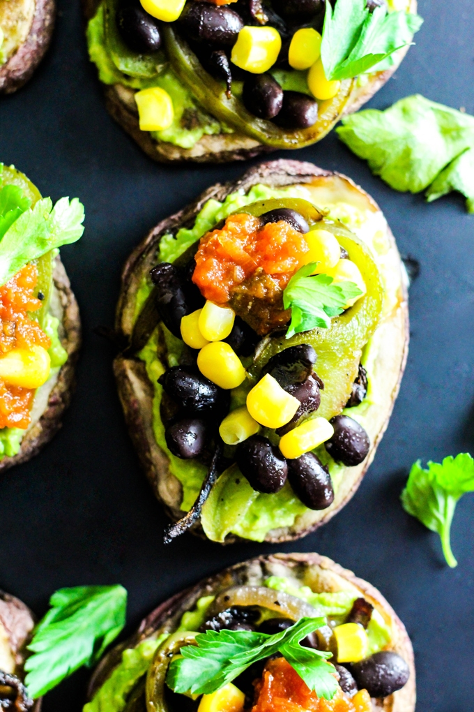 This Mexican Potato Toast is easy to make in just minutes and complete with your favorite toppings like avocado, black beans & salsa! Vegan & gluten-free.