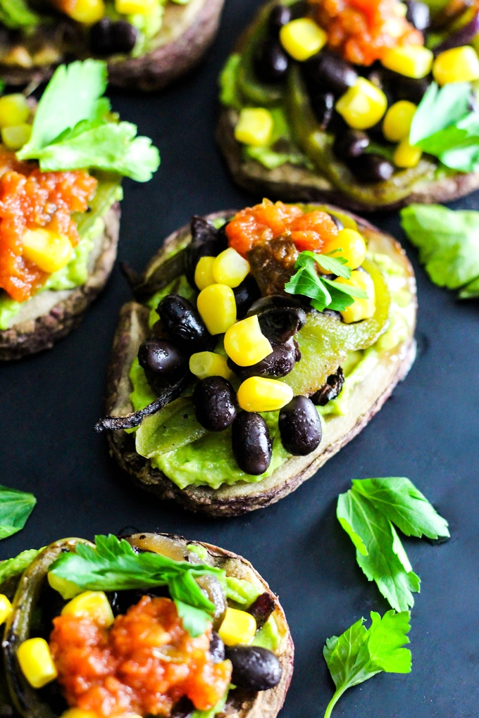 This Mexican Potato Toast is easy to make in just minutes and complete with your favorite toppings like avocado, black beans & salsa! Vegan & gluten-free.