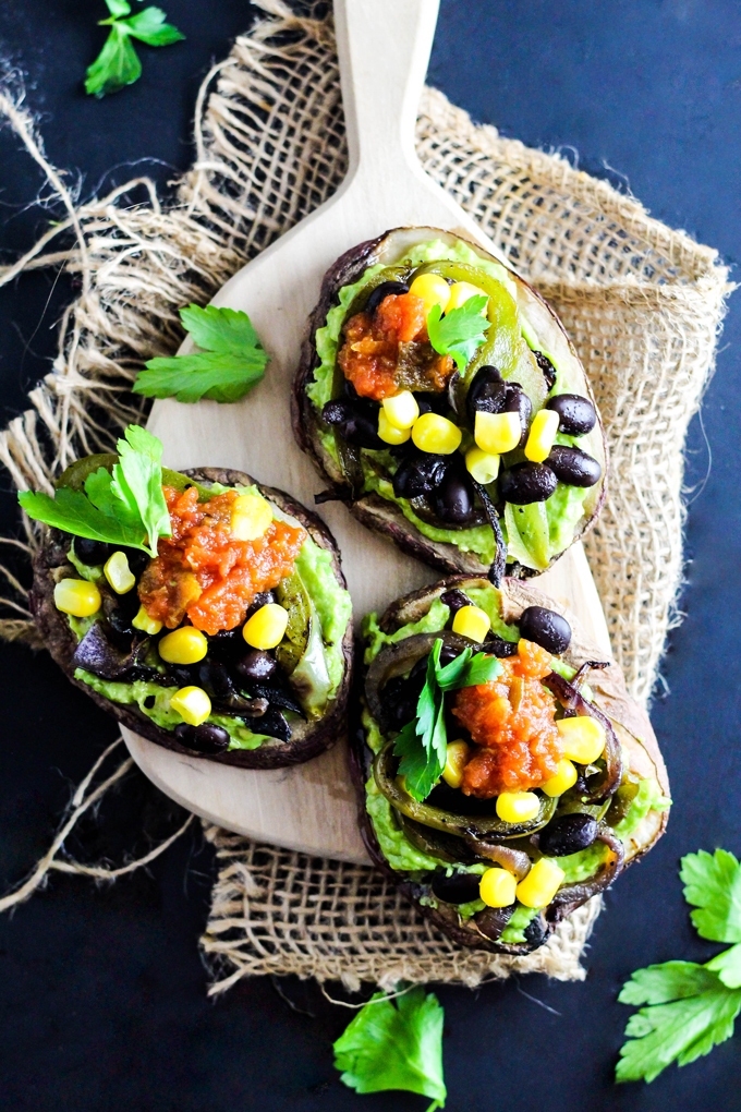 This Mexican Potato Toast is easy to make in just minutes and complete with your favorite toppings like avocado, black beans & salsa! Vegan & gluten-free.