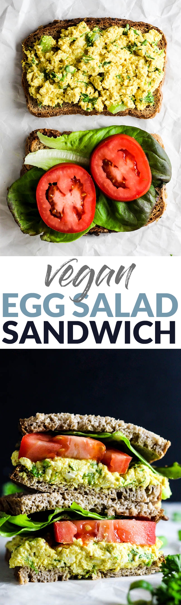 Pack a Vegan Egg Salad Sandwich for your lunch for a flavorful, simple meal! This plant-based version of the classic is even more delicious & nutritious.