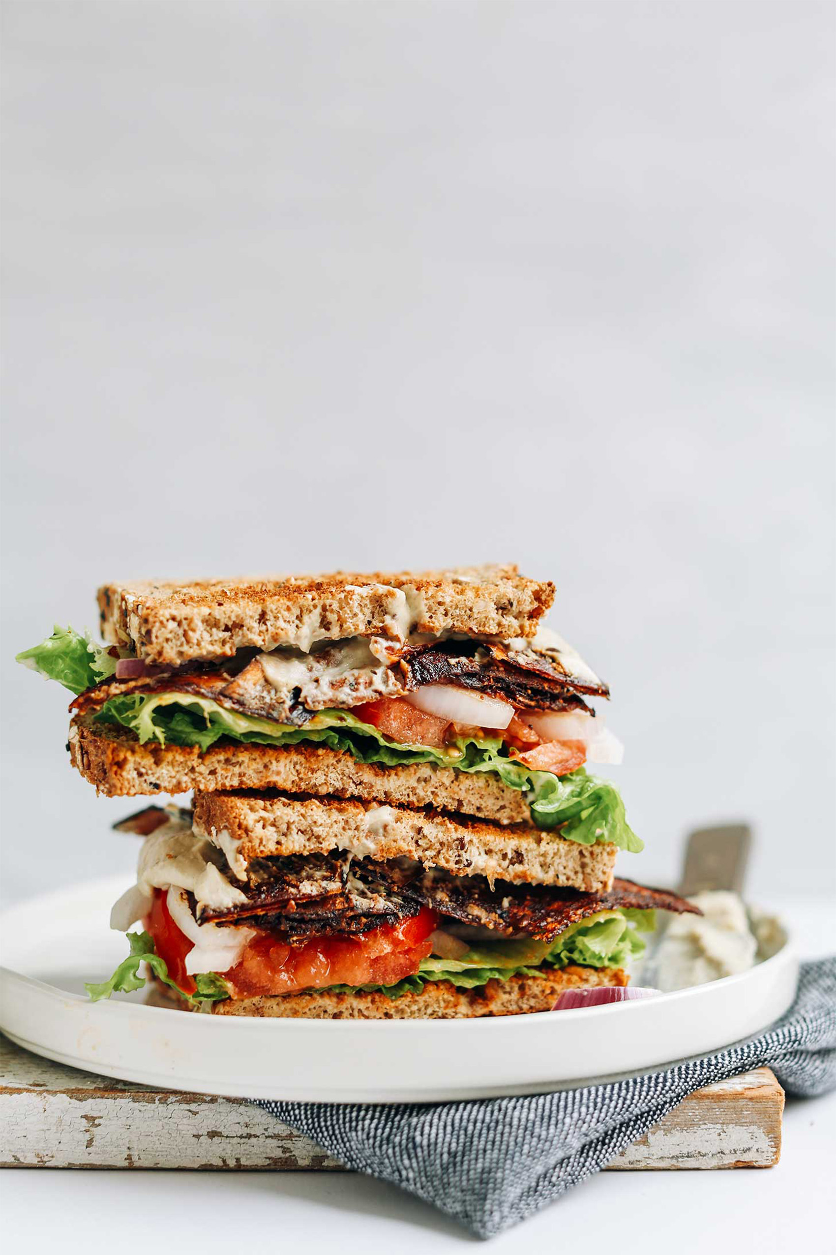 a vegan BLT sandwich