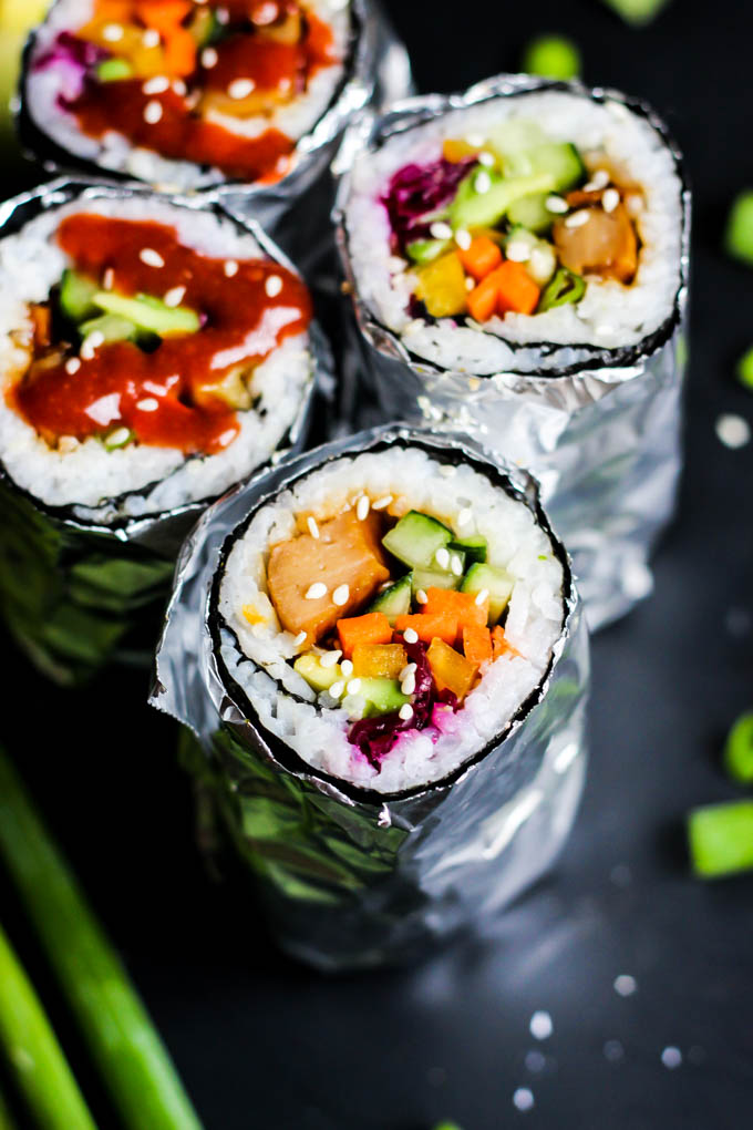 You may never go back to traditional sushi after one bite of this Vegan Teriyaki Sushi Burrito! It's perfect for taking on-the-go. Satisfying & delicious!