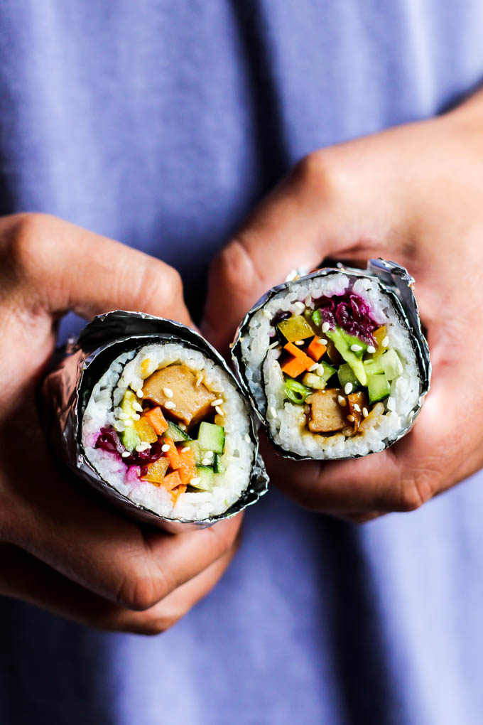 You may never go back to traditional sushi after one bite of this Vegan Teriyaki Sushi Burrito! It's perfect for taking on-the-go. Satisfying & delicious!