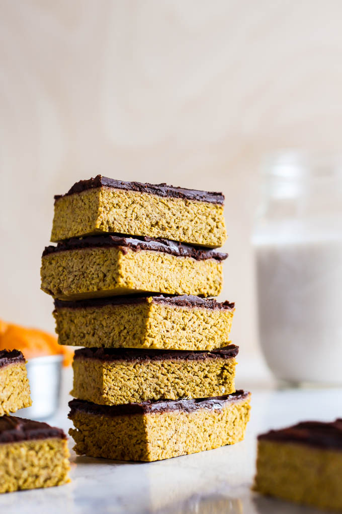 a stack of homemade protein bars