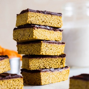 a stack of homemade protein bars