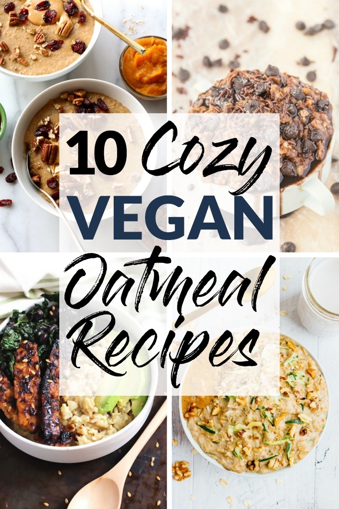 Start cold mornings off right with a warm bowl of nourishing oatmeal! From chocolate to pumpkin, you'll never get bored with these 10 vegan oatmeal recipes.