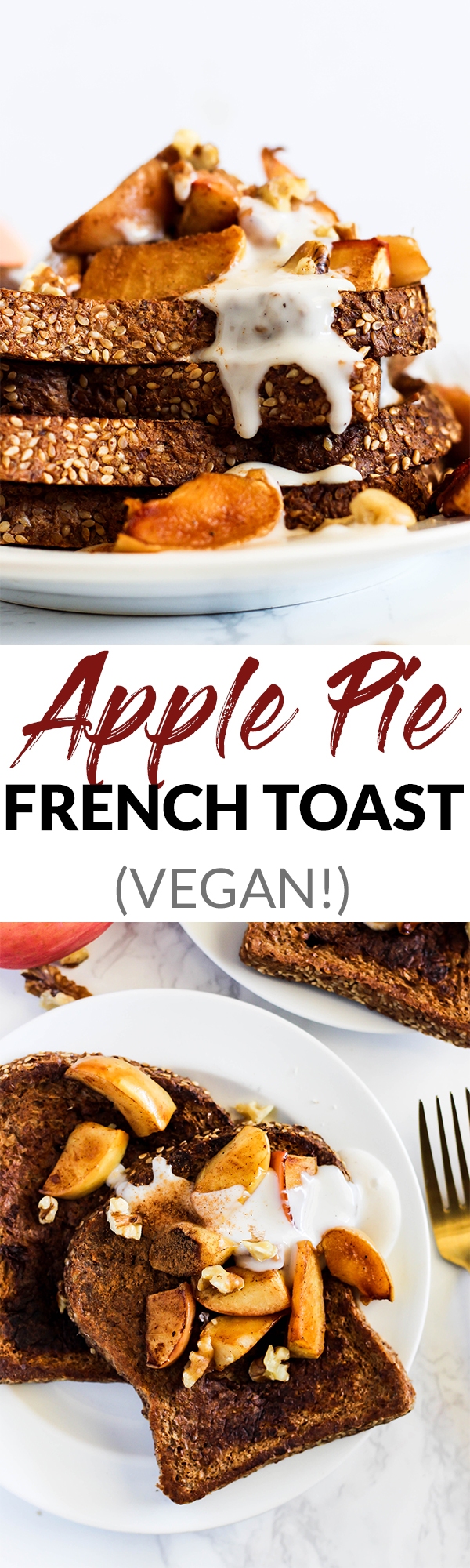 Make breakfast the most satisfying meal of the day with some Apple Pie Vegan French Toast! Simple to make, wholesome, and absolutely delicious.