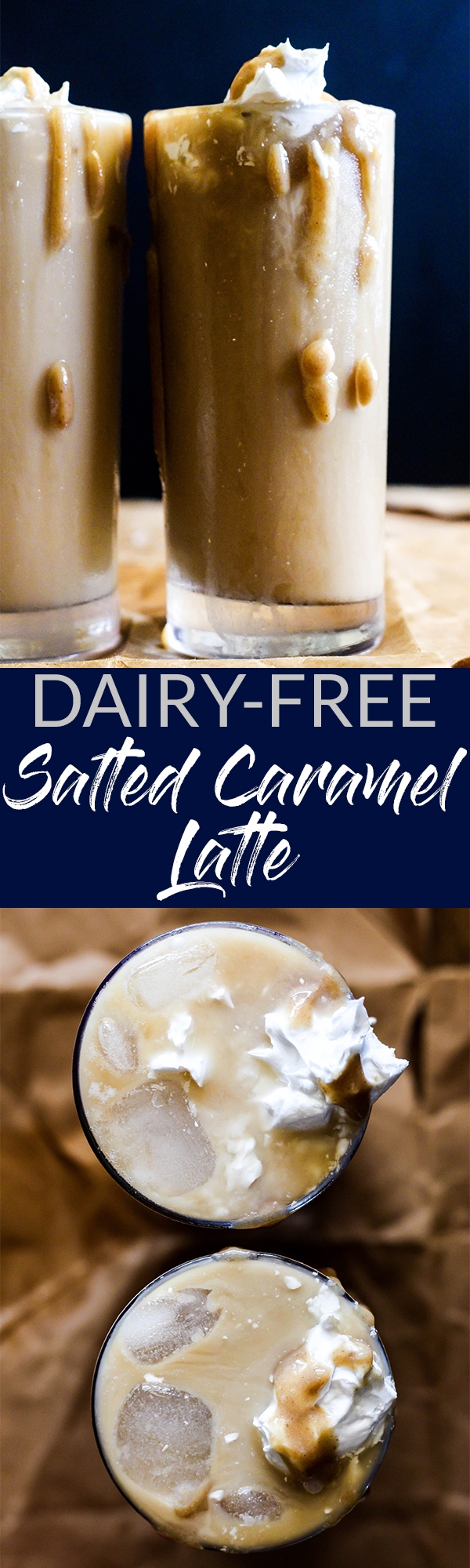 Treat yourself during the colder months to a creamy Dairy-Free Salted Caramel Latte! It's a tasty vegan coffee drink perfect to serve during the holidays.