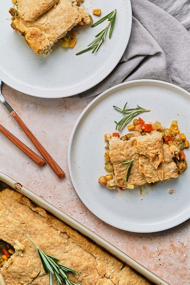 a slice of vegan pot pie