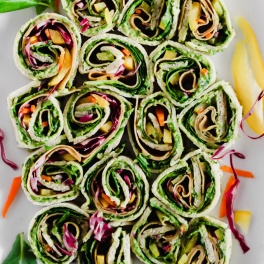 Your game day appetizer tray is not complete without these Avocado Deviled Potatoes & Creamy Avocado Pesto Pinwheels—easy plant-based finger foods for kids and adults alike!