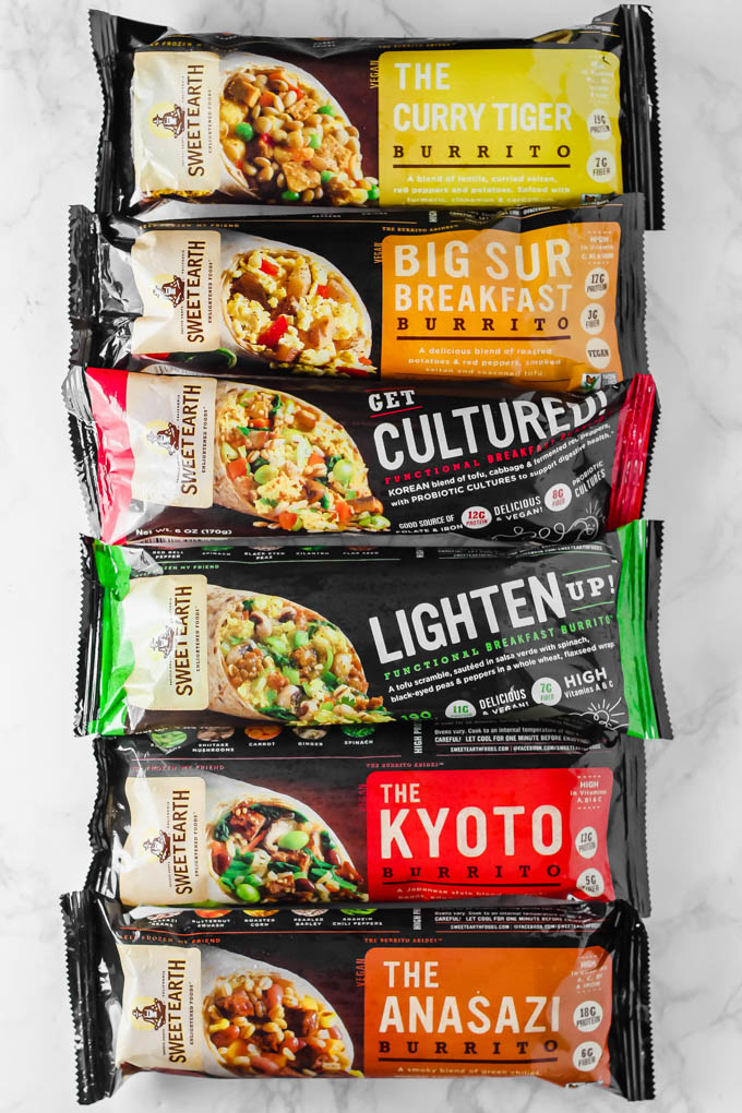 If you need to stock your freezer with easy meals for busy days, try some of Sweet Earth’s vegan frozen burritos! I’m reviewing six different flavors to help you find one (or more!) you’ll love.