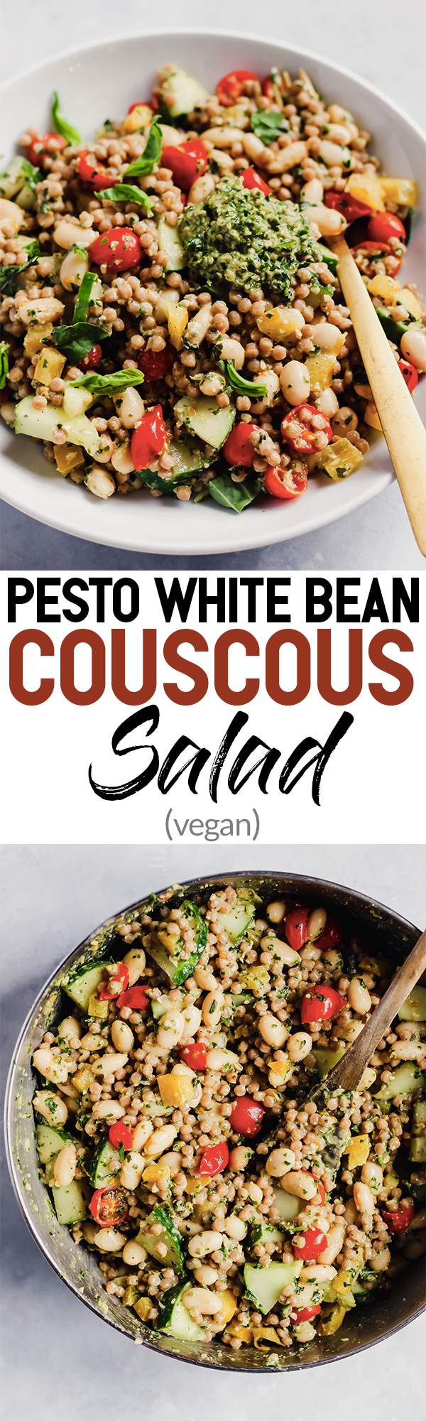 Whip up this colorful Pesto Couscous Salad for an easy lunch or dinner packed with fresh vegetables, whole grains and beans. It’s done in under 30 minutes! (vegan)