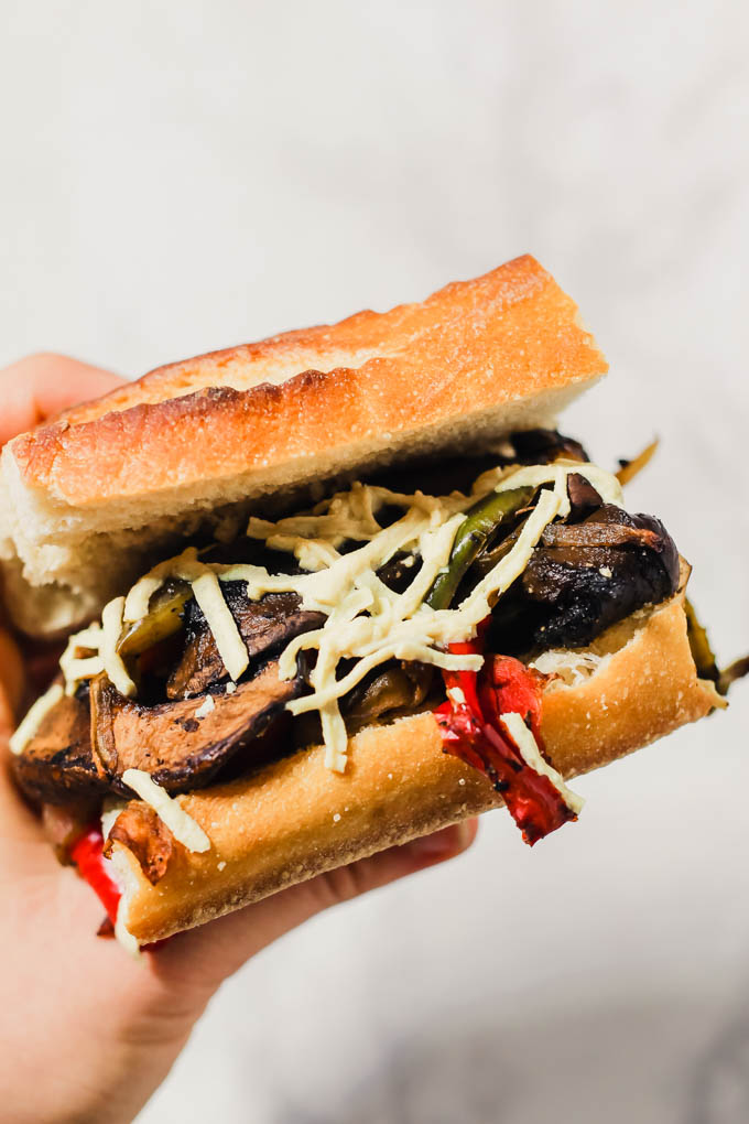 This Portobello Cheesesteak recipe will fulfill your comfort food cravings! These sandwiches are meaty (without meat) and feature gooey vegan mozzarella. They're sure to satisfy plant-eaters and carnivores alike!