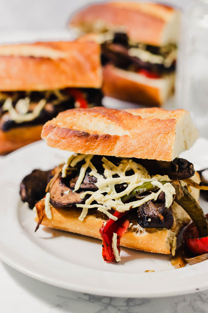 This Portobello Cheesesteak recipe will fulfill your comfort food cravings! These sandwiches are meaty (without meat) and feature gooey vegan mozzarella. They're sure to satisfy plant-eaters and carnivores alike!