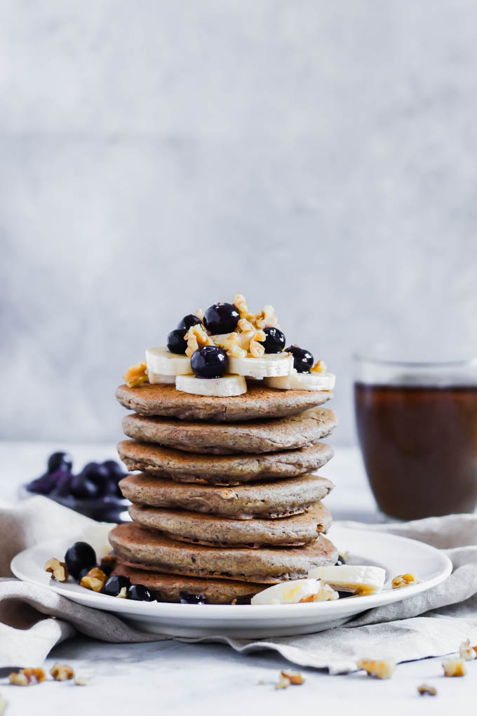 Fluffy Vegan Buckwheat Pancakes Gluten Free Emilie Eats