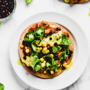 vegan tostada recipe with black beans