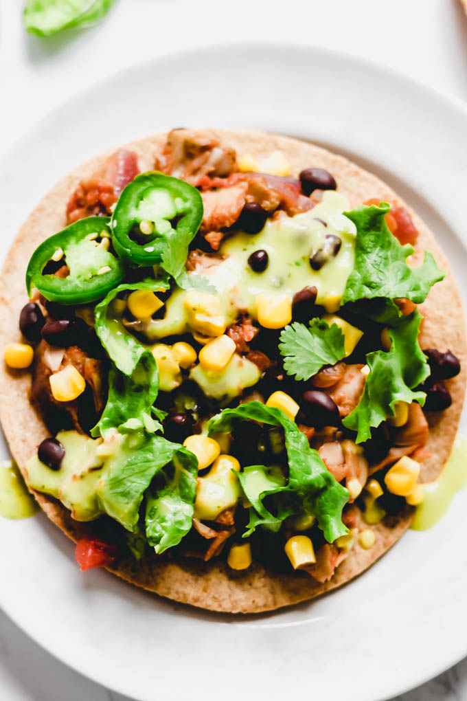 tostada on plate