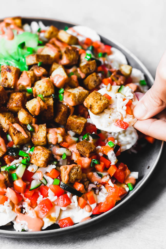 Nachos with tofu