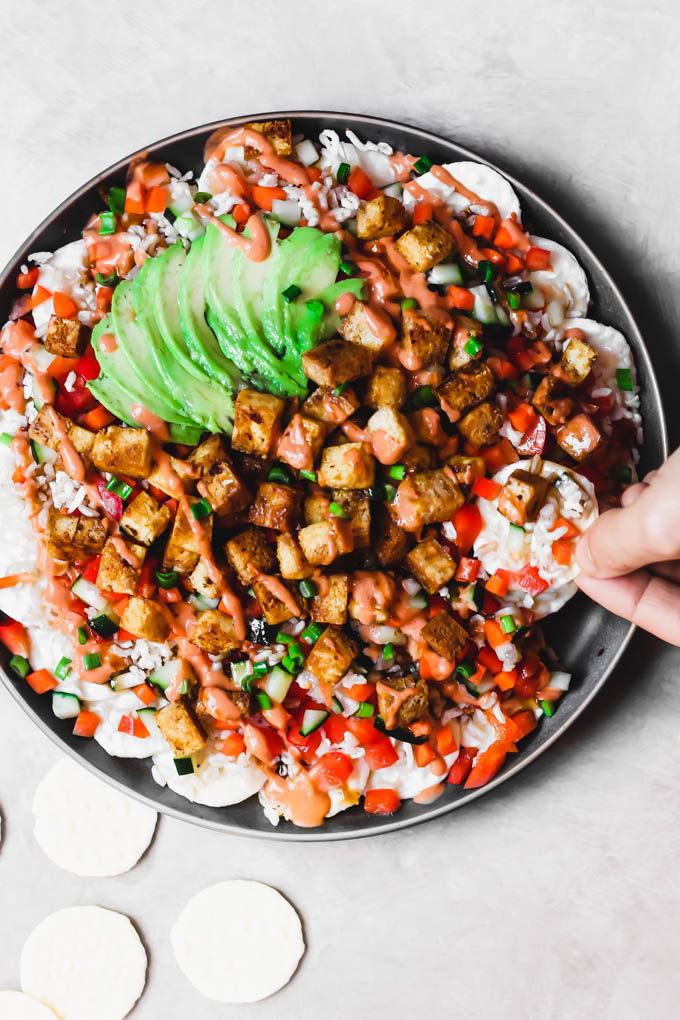 Vegan sushi nachos