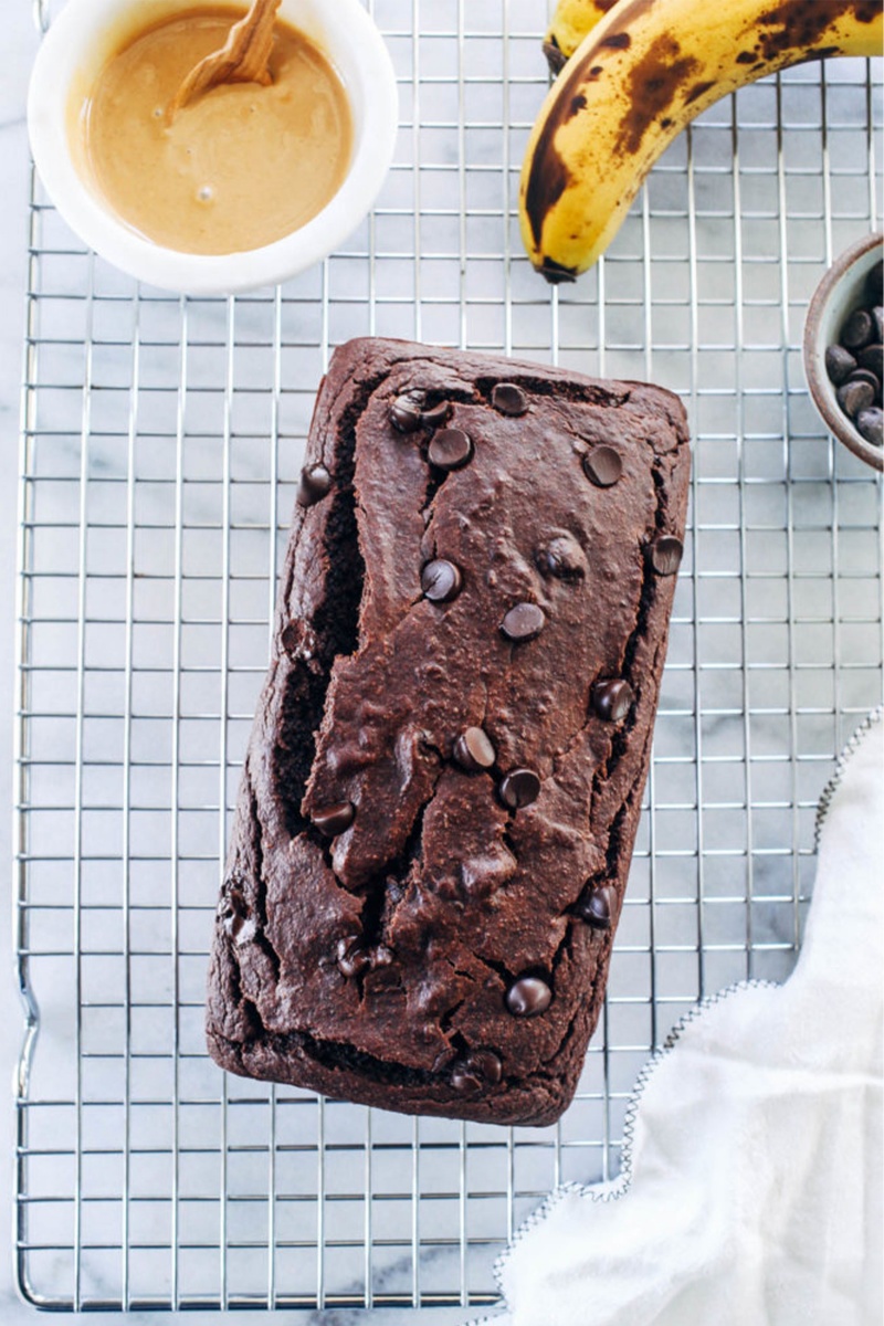 Flourless Double Chocolate Banana Bread by Making Thyme for Health