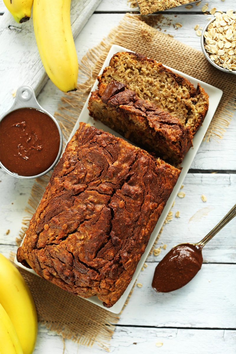 One Bowl Nutella Banana Bread by Minimalist Baker